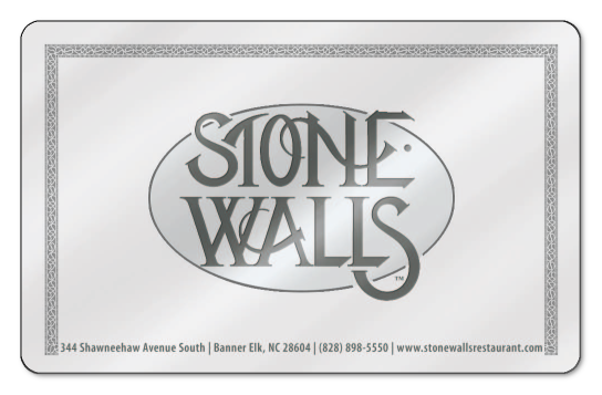 stone walls logo on a silver background